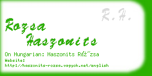 rozsa haszonits business card